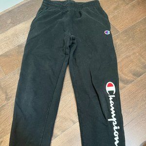 Champion Boys Black Jogger Sweatpants Size Medium EUC
